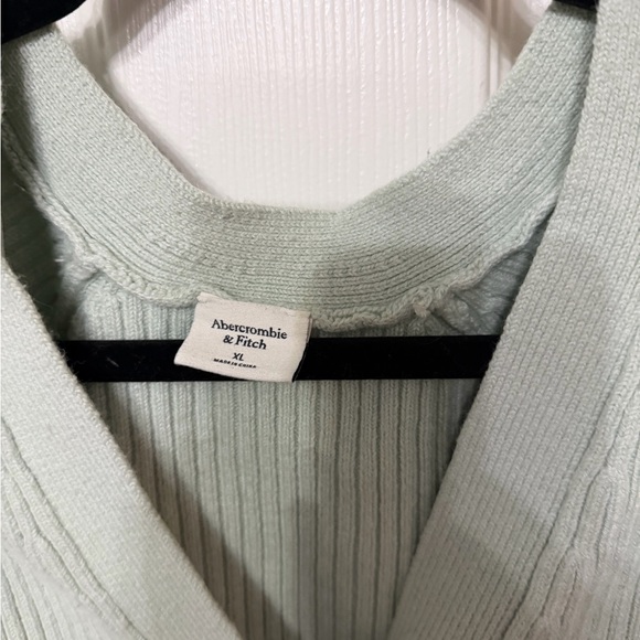 Abercrombie & Fitch Cardigan Sweater ribbed‎ green XL - Picture 4 of 6